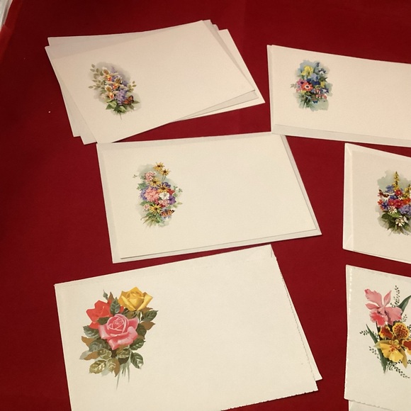 Small floral blank card (no fold) lot - Picture 2 of 7